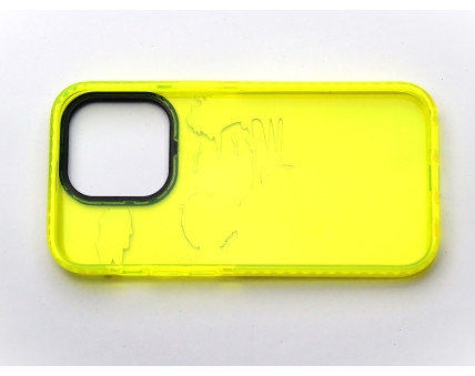 "The Glitch" | Neon Yellow Graphic iPhone 14 Pro Case - Artistic Edge