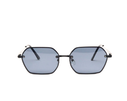 "The Cipher" | Geometric Hexagonal Sunglasses - Matte Black