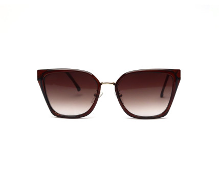 "The Icon" | Glamour Cat-Eye Sunglasses - Burgundy & Gold