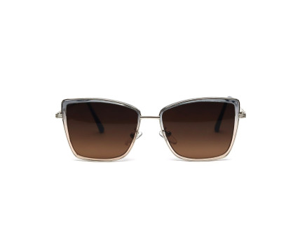 "The Lumina Luxe" | Elegant Butterfly Cat-Eye Sunglasses - Gold & Brown Gradient