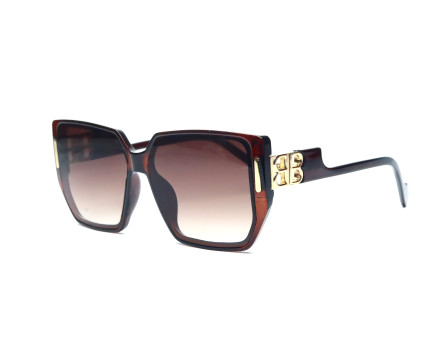 "The Baroness" | Bold Oversized Sunglasses - Glossy Brown