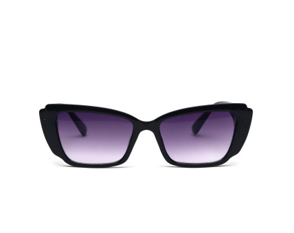 "The Enigma" | Bold Cat-Eye Sunglasses - Black with Multi-Tone Detail