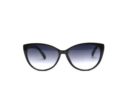 "The Jetsetter" | Classic Cat-Eye Sunglasses - Black with Stripe Detail