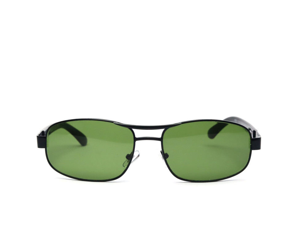 "The Striker" | Sport Navigator Sunglasses - Matte Black & Green